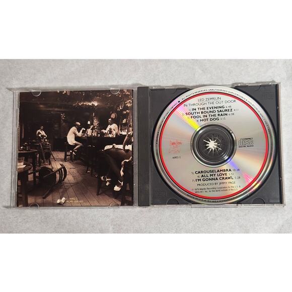 Led Zeppelin In Through The Out Door Tested Vintage CD Atlantic 1979 Pre-owned - Picture 2 of 4
